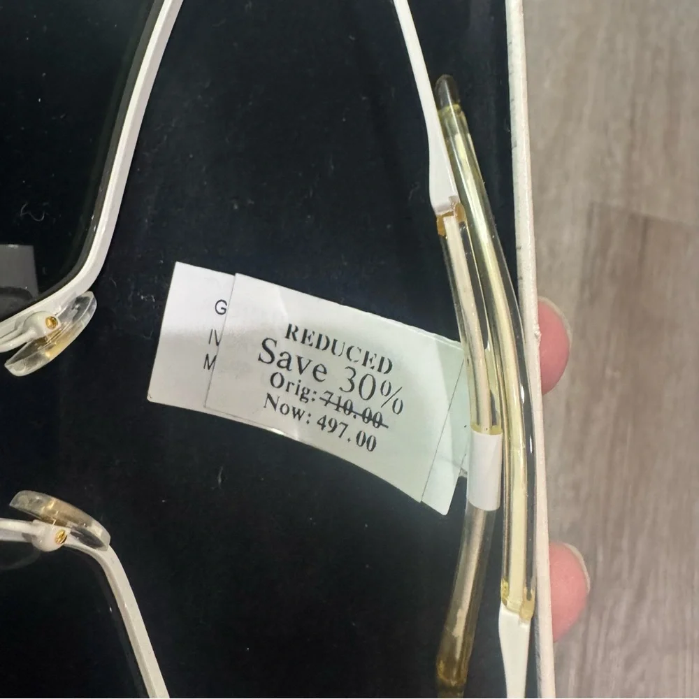 Gucci GG Logo Tom Shield Ivory Green Mirror GG1561S 99MM Sunglasses - Picture 15 of 16